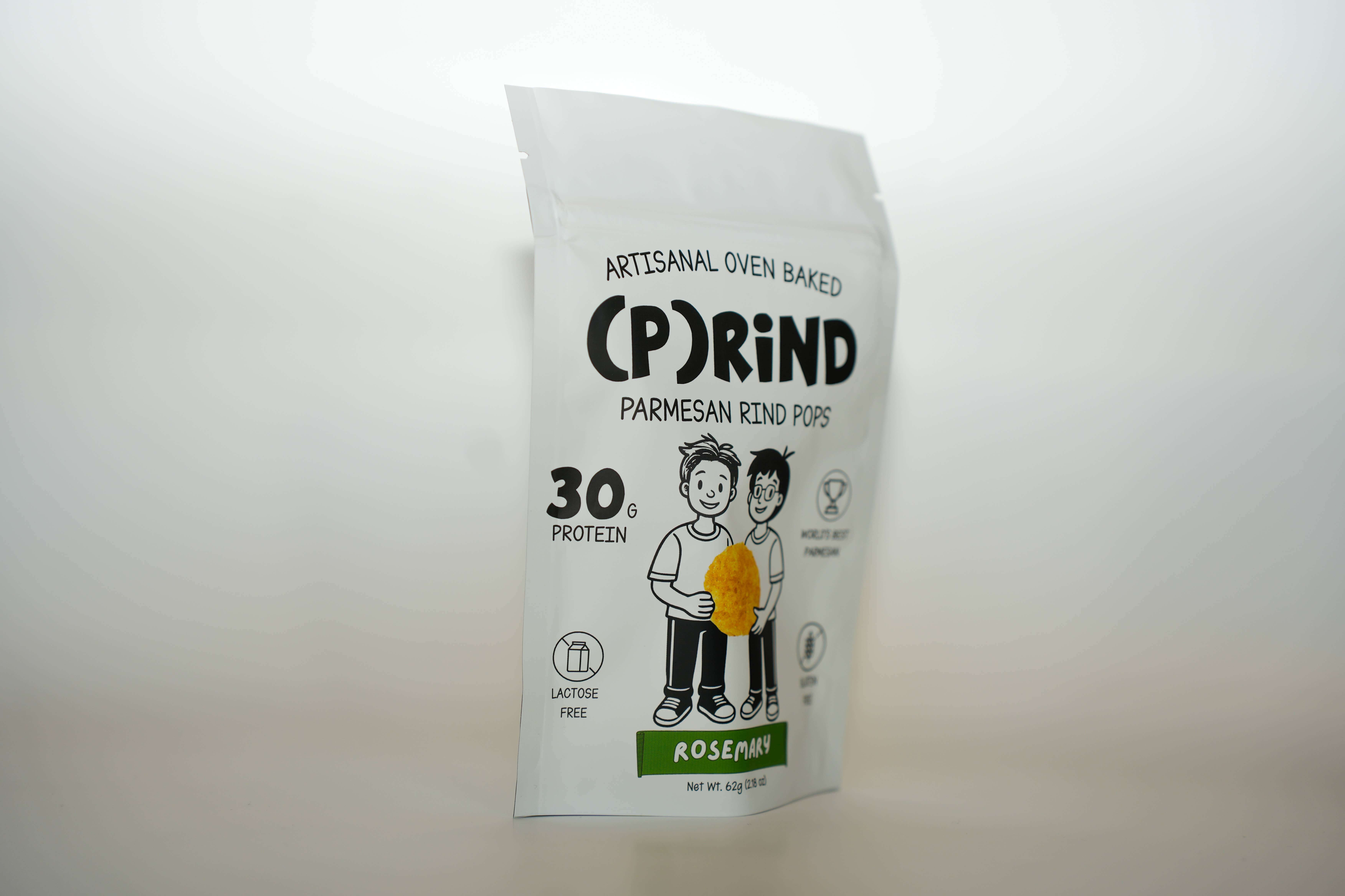 (P)rind, Co. - Vente Encas soufflé - Double pack de pops au parmesan et romarin rustique (Duetto)2