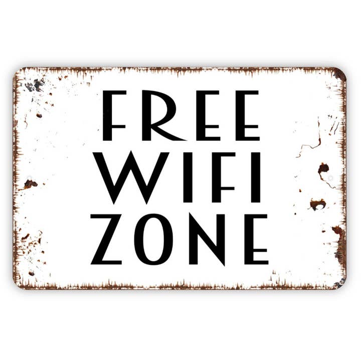 Black Hills Wildwoods - Venta al por mayor Letreros - Letrero de zona wifi gratis, letrero de metal, letrero de pared moderno contemporáneo de granja
