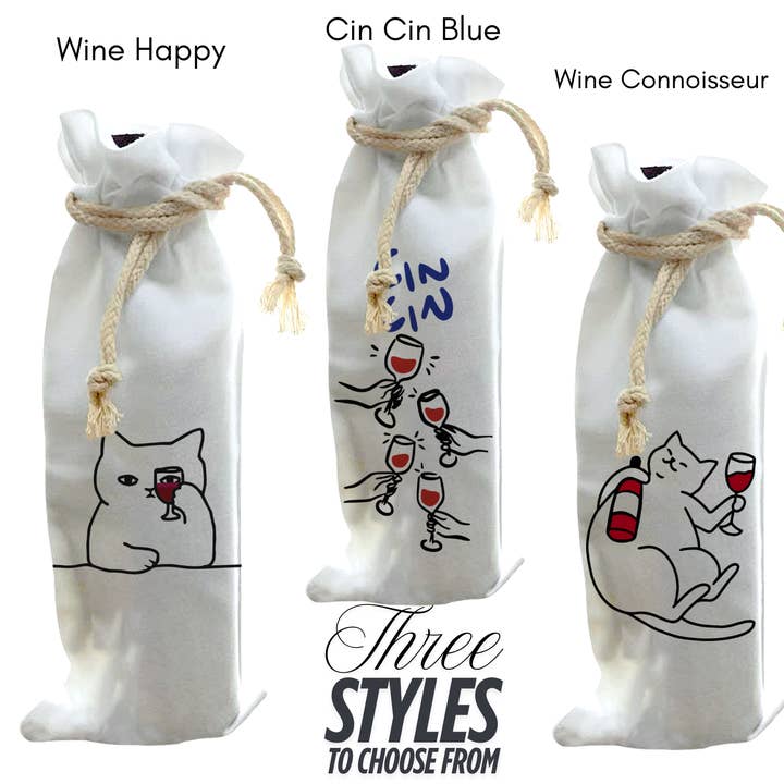 Jolitee - Wholesale Wine gift bag - Bottle Bags - Whimsical, 3 Styles to Choose From7