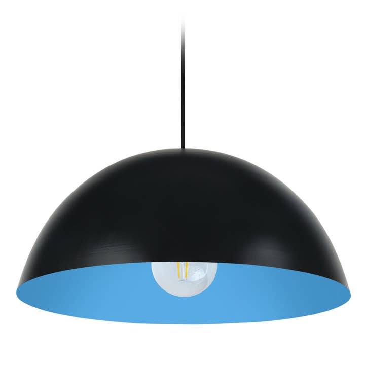 HALV KUGLE - Sort Og Blå Metal Dome Suspension for engroshandel hos Tosel Shop
