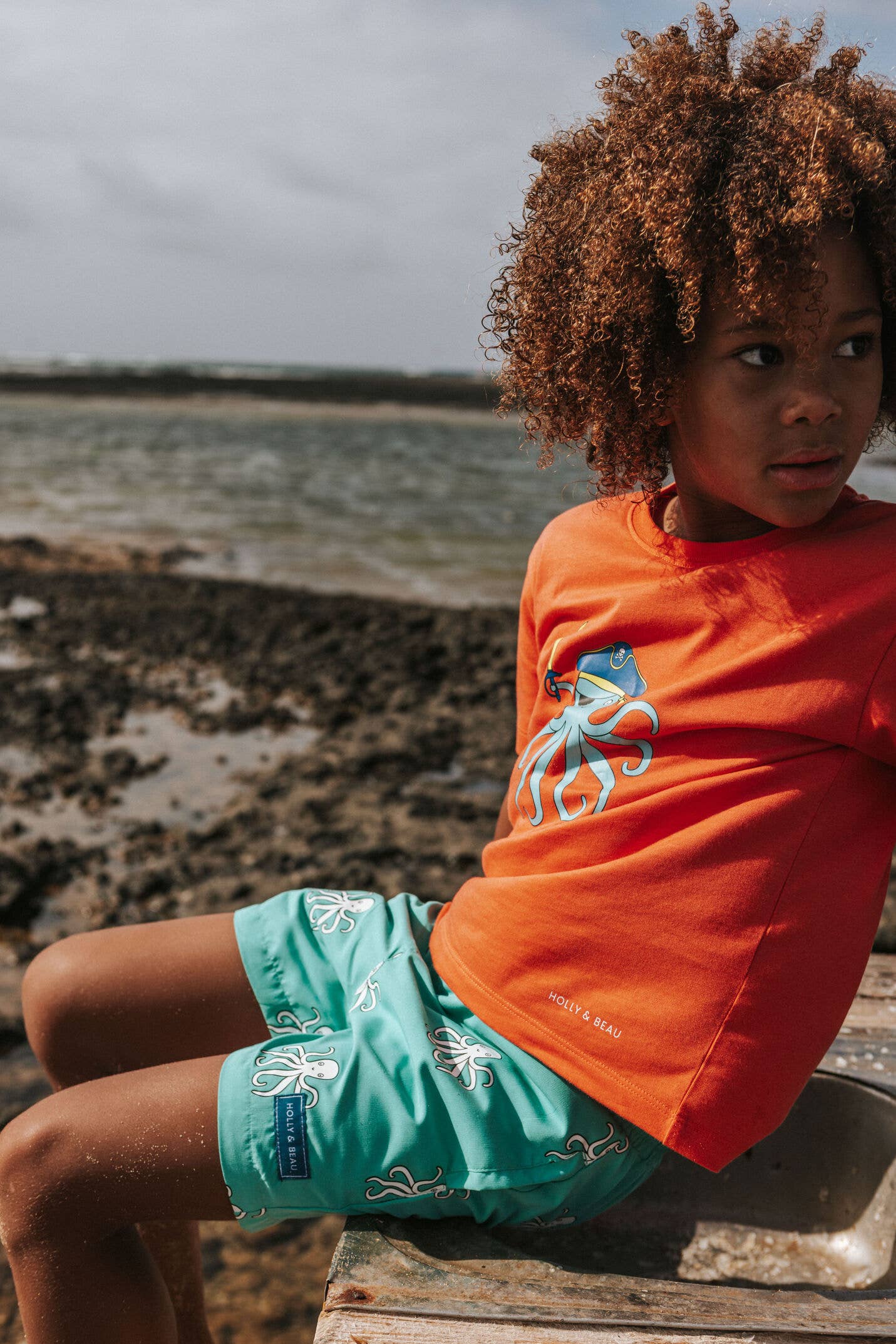 Holly and Beau – wholesale Swim shorts – Kids – Octopus Color Changing Boys Swim Trunks1