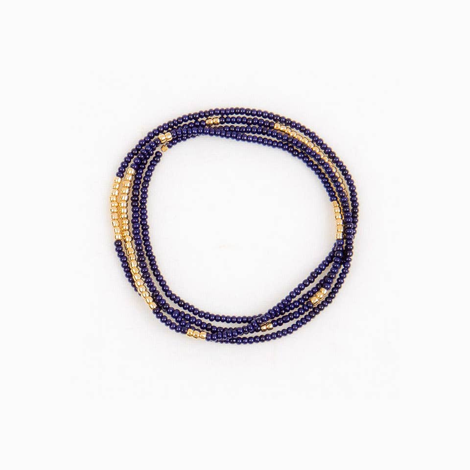 Altiplano - Wholesale Beaded Bracelet - Gold Bead Stretch Necklace Wrap Bracelet8
