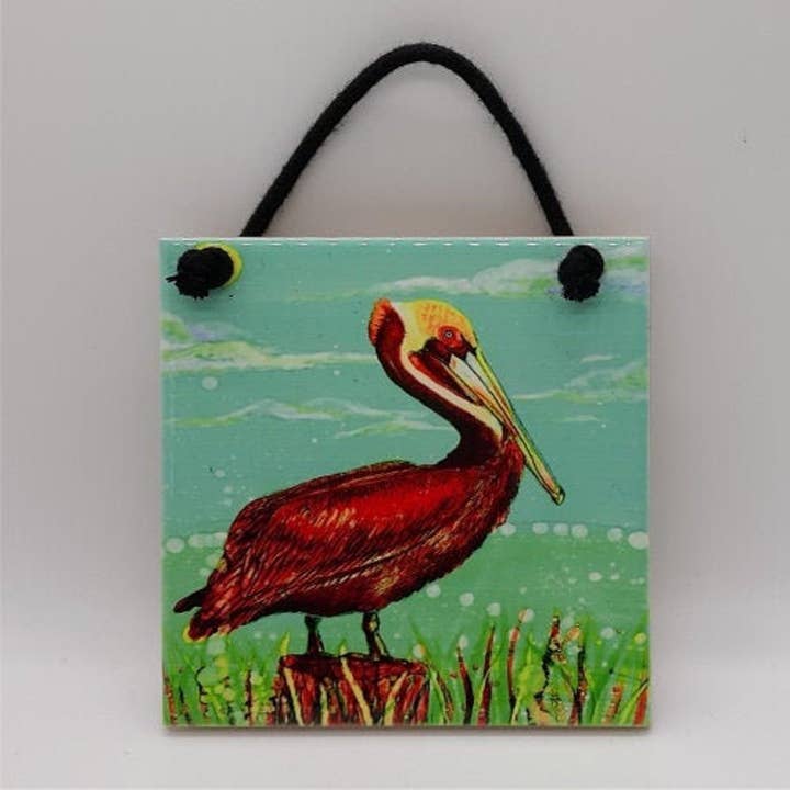Carreaux Céramique Pélican pour la vente par Florida Vibes Art / Mungo Key Designs