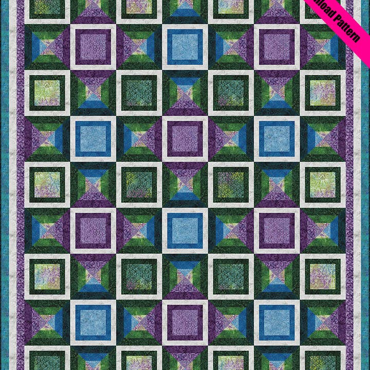 The Whimsical Workshop - Wholesale Craft sewing kit - Hopscotch Quilt Pattern | Fabric Kit1