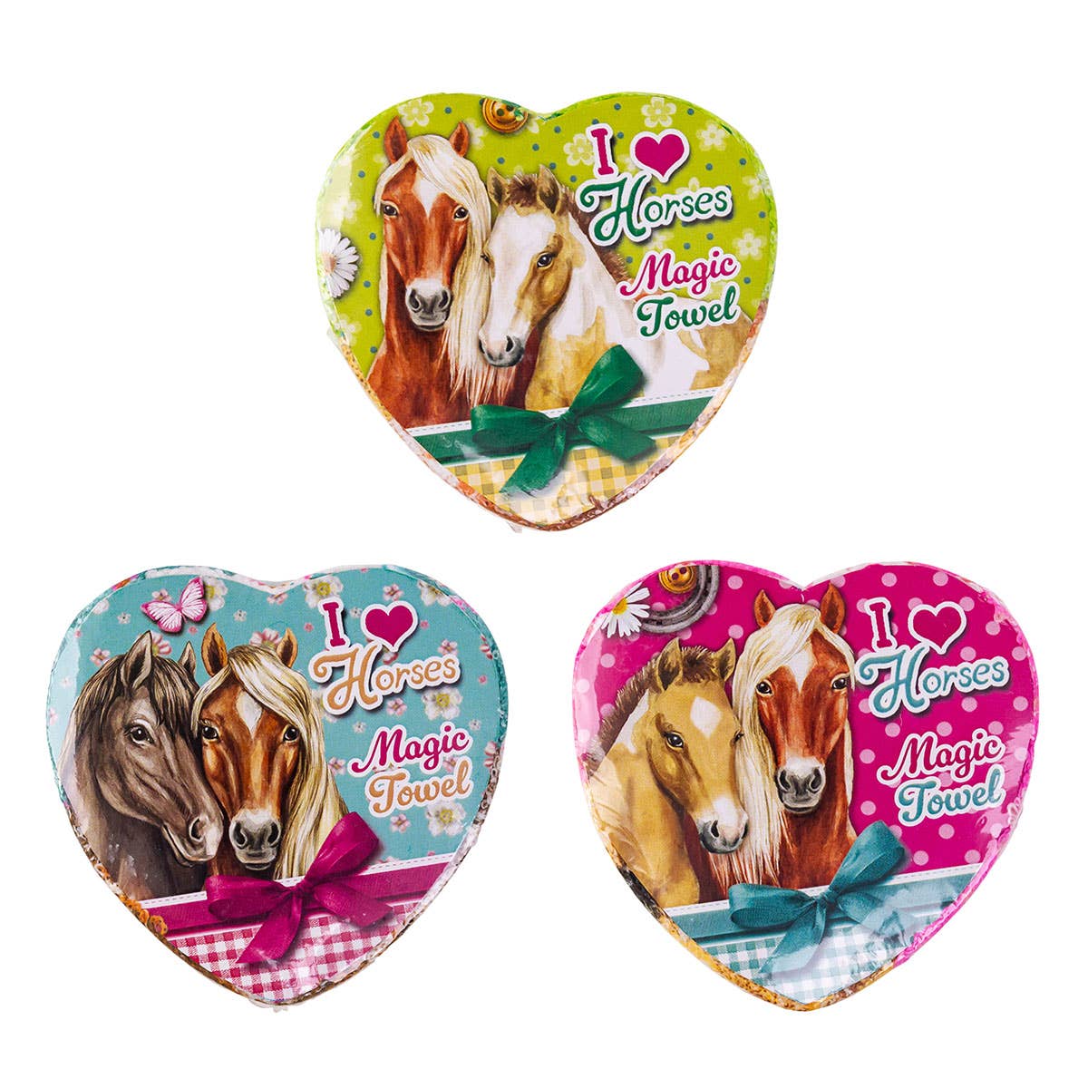 Accentra - Wholesale Hand Towel - I Love Horses Magic Towel With Horse Design1