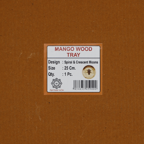 Eastern Trading - Wholesale Decorative Tray - Mango Wood Tray Spiral & Crescent Moons3