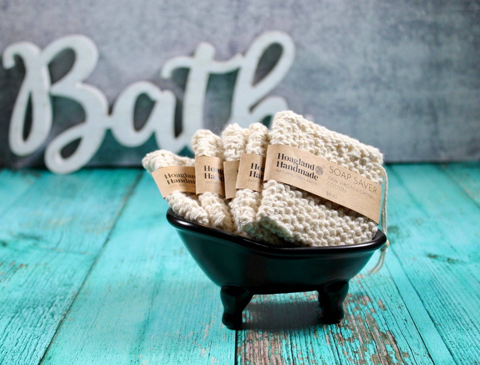 Wicked Bubbles LLC - Wholesale Loofah - Virginia Grown Cotton - Soap Saver1