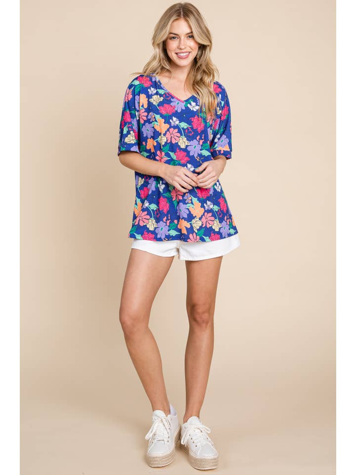 BOMBOM - Wholesale Tunic - Women's - TA2108 RELAXED V-NECK TUNIC