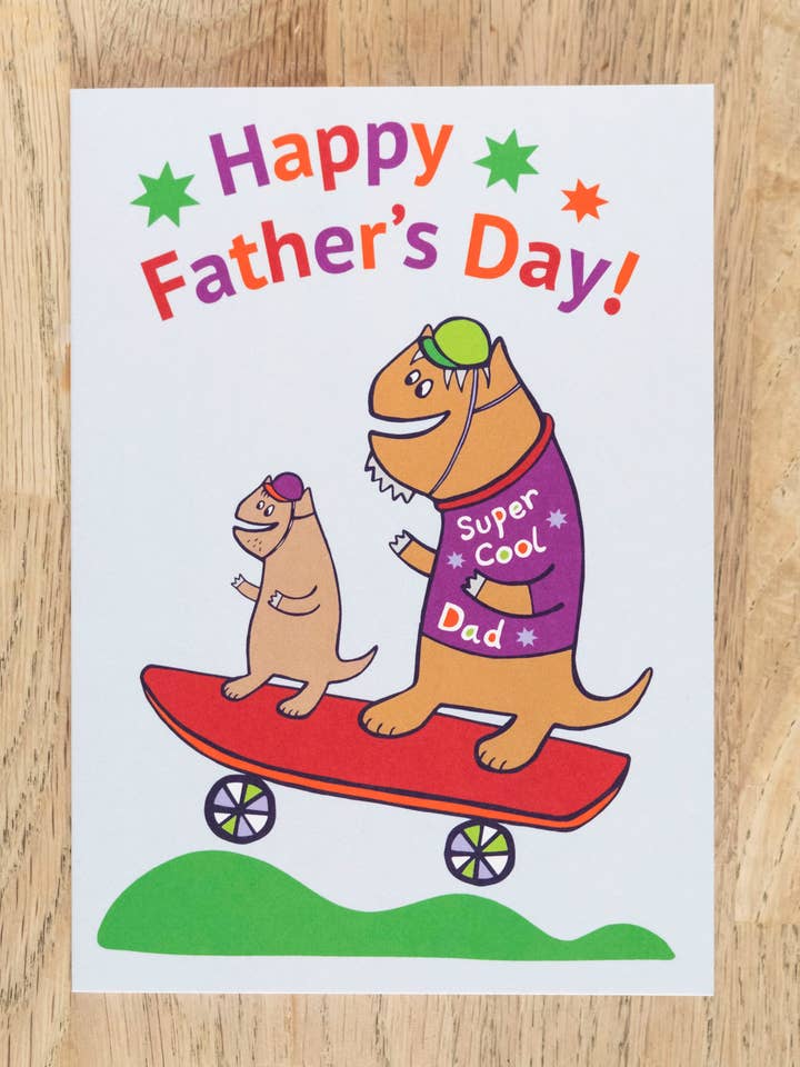 Super Cool Skater Vatertagskarte für den Großhandel von Lunar Apple