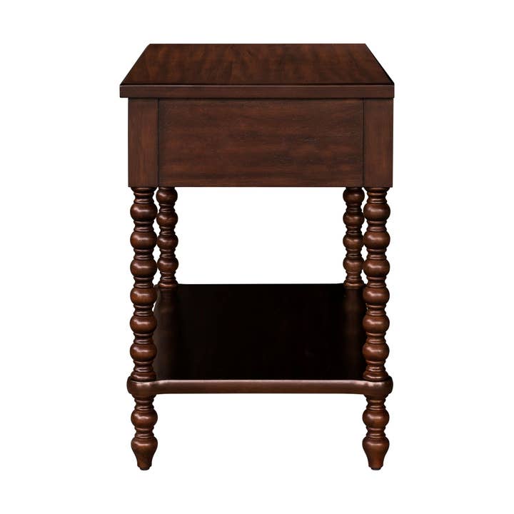 Olliix - Wholesale Side Table - 26"H Large Turned Wood Spindle Nightstand, Morocco Brown8