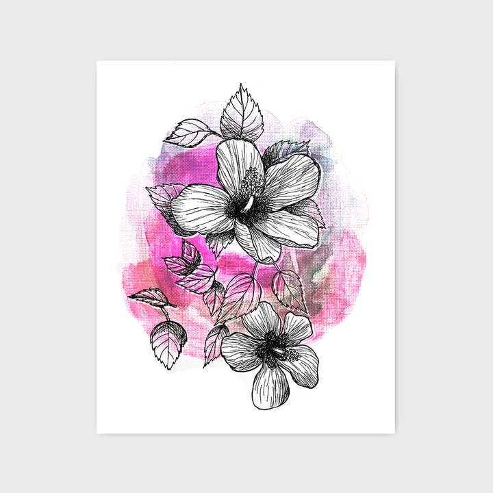 Jeanelle Demers - Vendita all'ingrosso Stampa artistica - Stampa d'Arte di Ibisco 20x25 cm