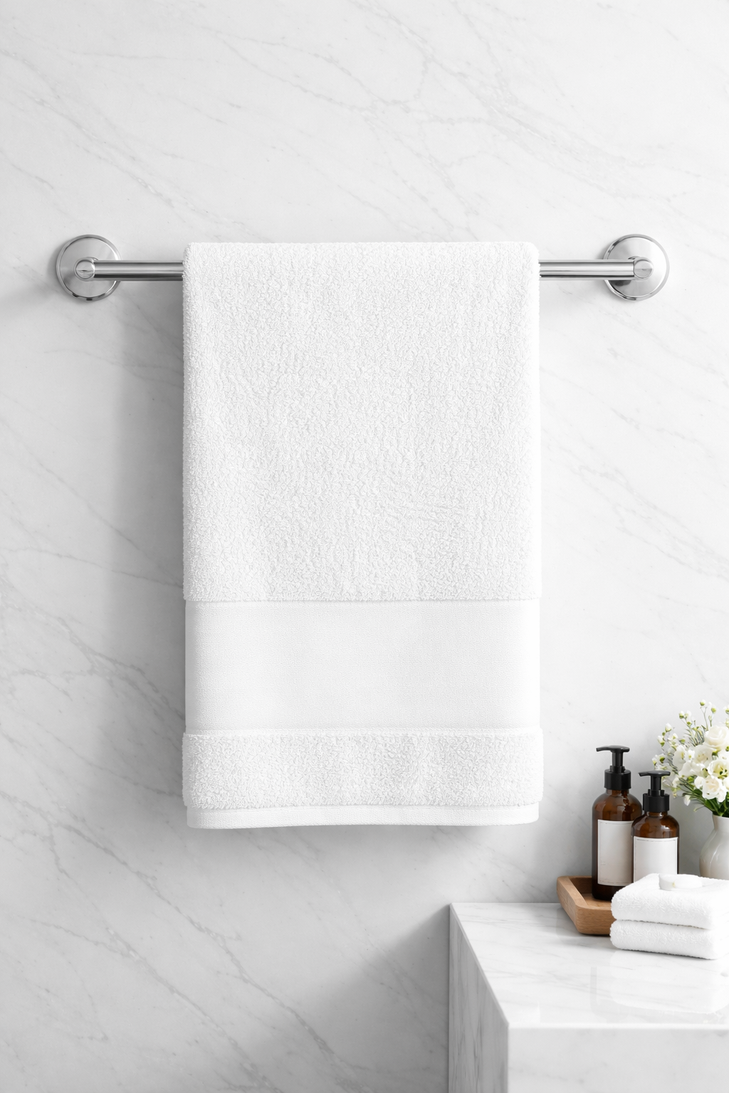 7 Piece White 2 bath 2 hand 2 wash cloths 1 glove Towel Set for wholesale on Faire4