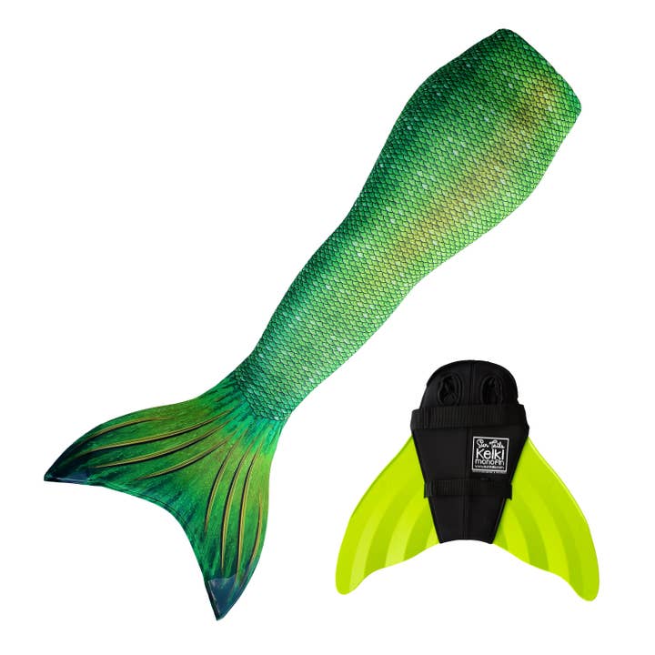 Sun Tail Mermaid – wholesale Beach/pool toy – Child & baby – Lime Rickey Mermaid Tail + Monofin Set for kids, girls, teens, and women (pool toy)