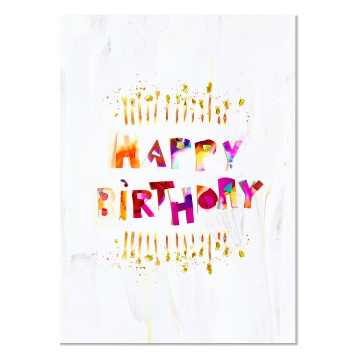 Card - Cake & Candles for wholesale by Little Branch