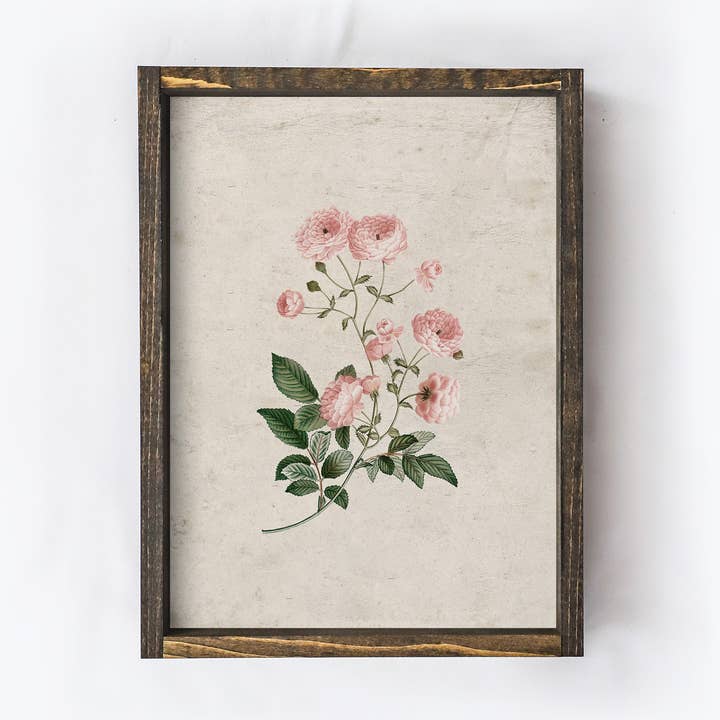 Vintage Pink Flower Print A302 for wholesale by Hoekstra Decor