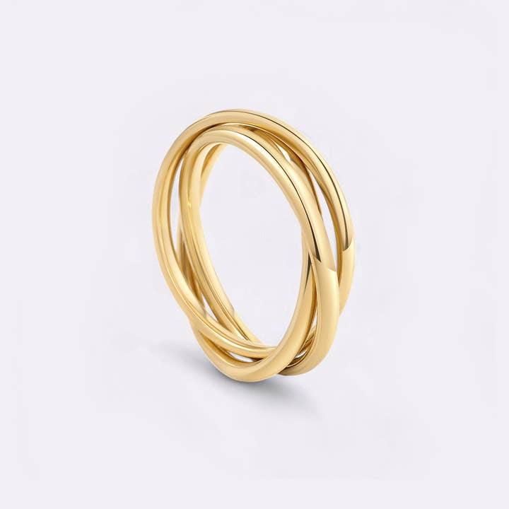 Mint & Lily - Wholesale Band/Stacked Ring - Dainty Interlocking Fidget Ring
