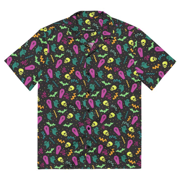Ghoul Groove Button-Up Shirt for wholesale by Goth Cloth Co.