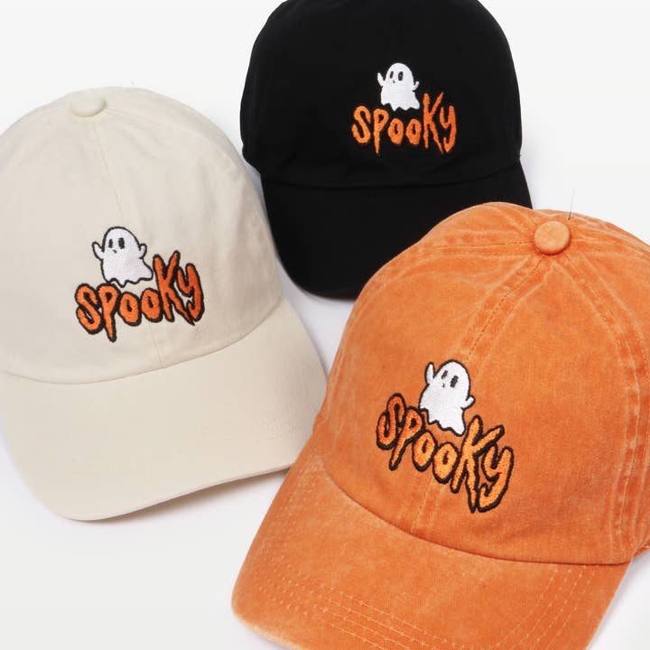 Boné de beisebol de algodão bordado de Halloween Spooky Ghost por atacado de David And Young
