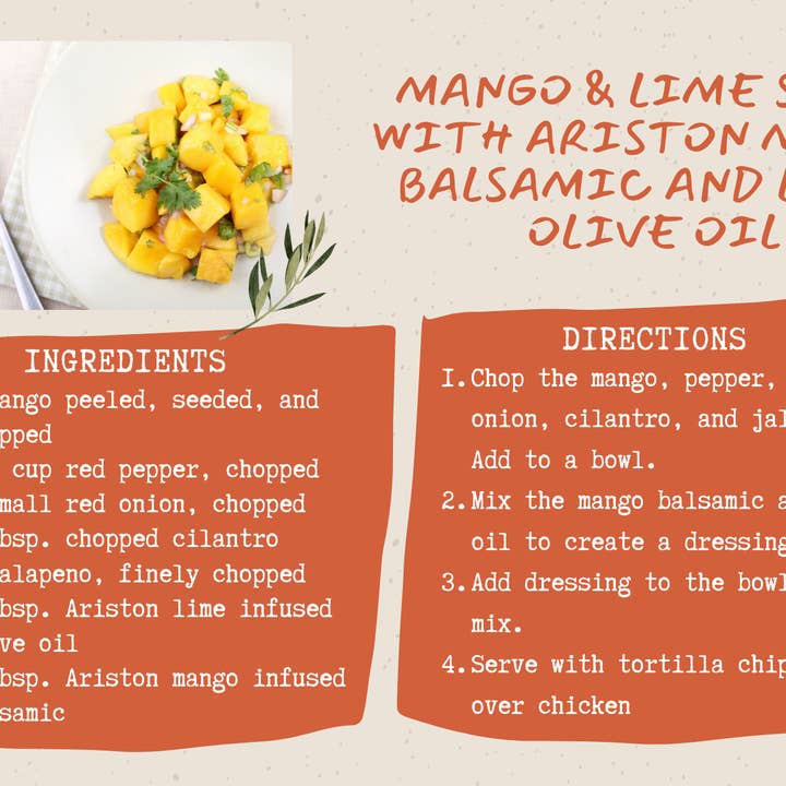 Ariston Specialties - Vendita all'ingrosso Aceto - Aceto balsamico bianco infuso di mango Ariston 8.45 oz1