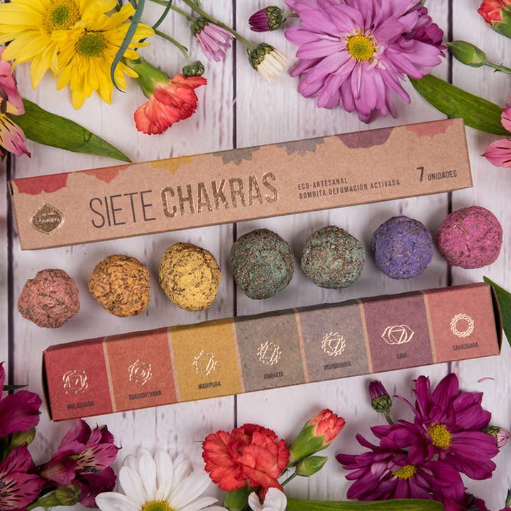 WONDER IMPORTS AUSTRALIA - Wholesale Incense - 7 Chakras Incense 7pcs Smudge Bombs - Sagrada Madre