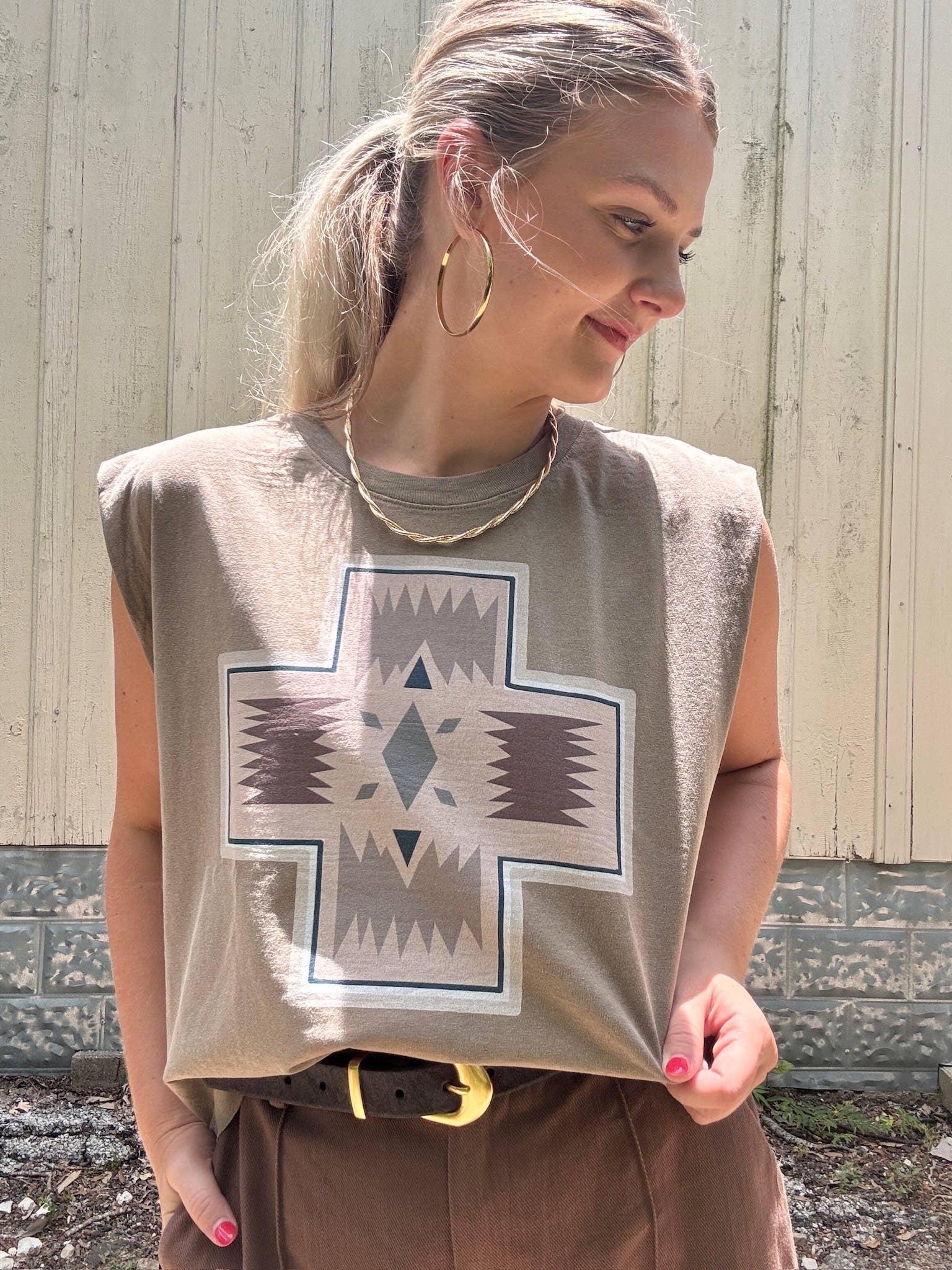 Hank & Scoot - Venta al por mayor Camiseta sin mangas - Mujer - El Tanque de Montaña Pendleton1