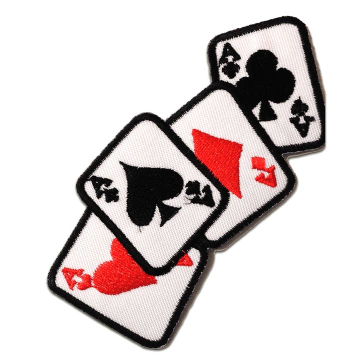 Iron-on Patch - Aces Poker Cards Biker for wholesale by Catch the Patch