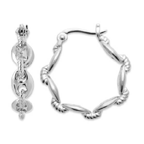 JewelryPrivatelabel Carter .925 Sterling sølv forgyldt Rhodium Hoops Øreringe for engroshandel hos Jewelry Private Label