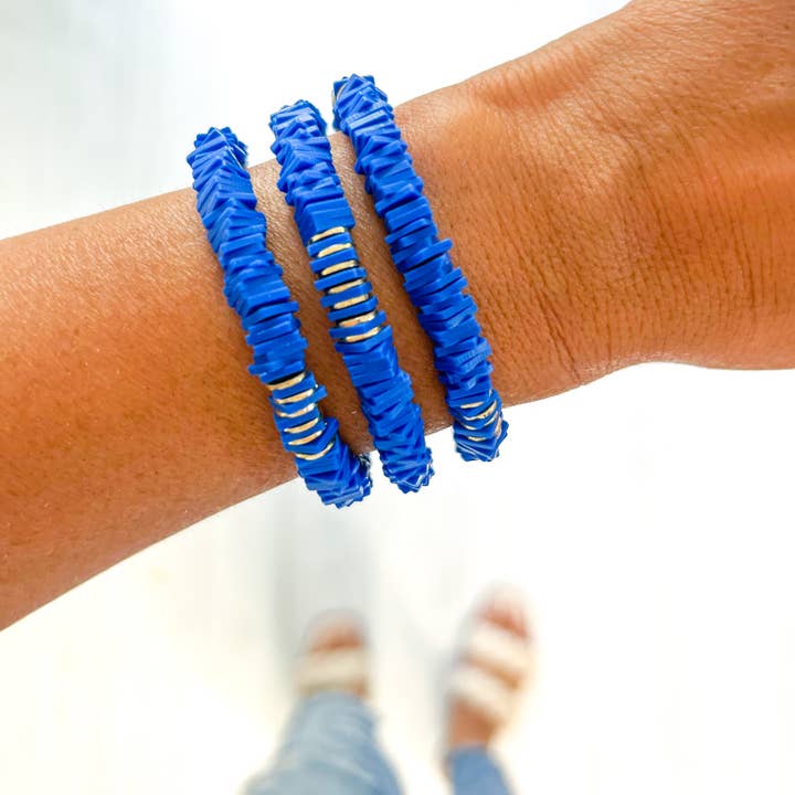 Savvy Bling - Wholesale Jewelry Set - Blue Game Day Bracelets & Necklaces36