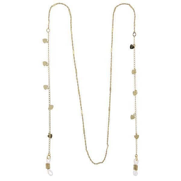 1928 Jewelry Heart Charms Eyeglass Holder Necklace 32" for wholesale by 1928 Jewelry