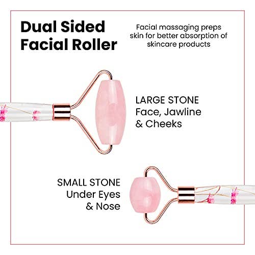 Lindo - Wholesale Gua Sha Tool - Lindo Rose Quartz Guasha & Roller Gift Set