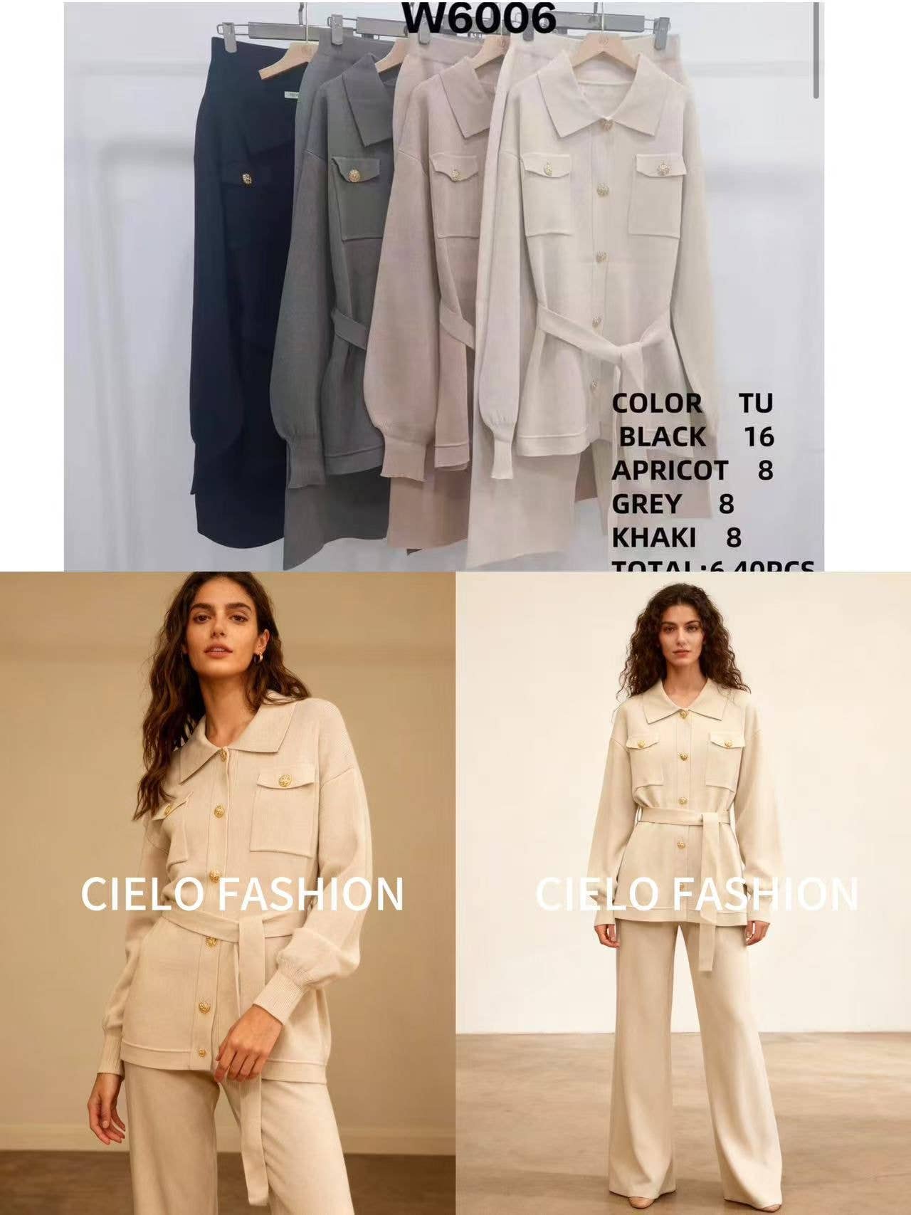 Cielo fashion - Wholesale Top & Pant Set (NOT Loungewear) - Women's - SWEATER SET0
