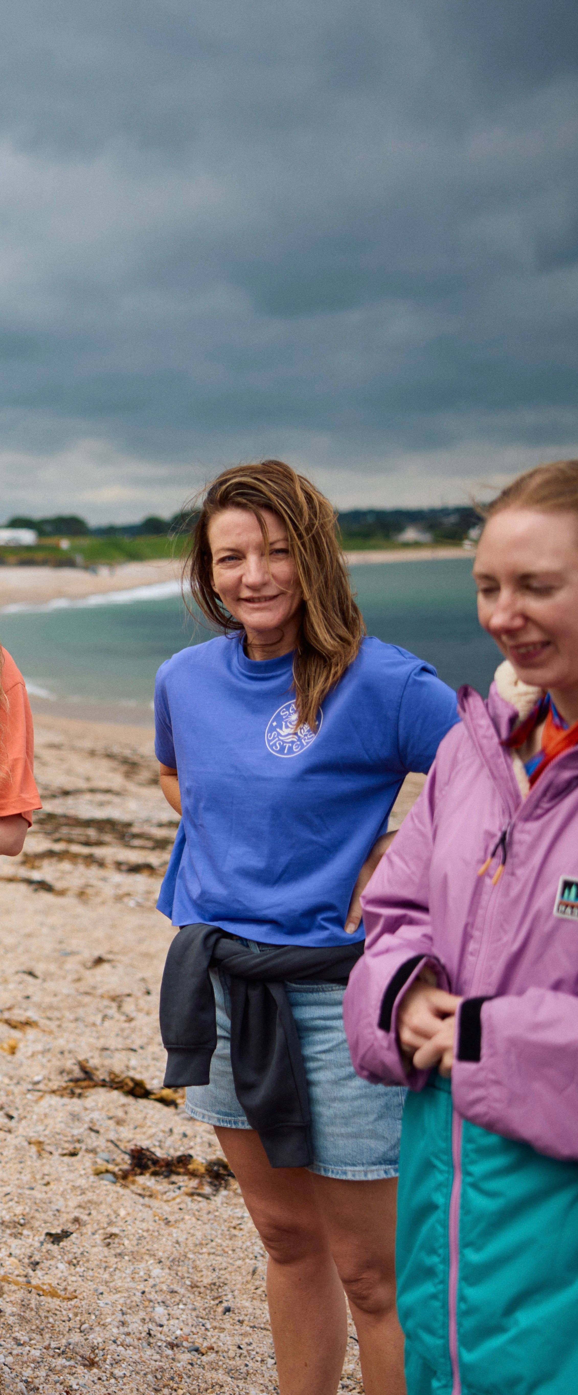 Salty Sisters - Wholesale Screen Printed T-Shirt - Women's - Light Women's Boxy T-Shirt1