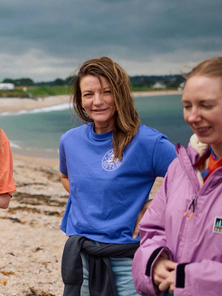 Salty Sisters - Wholesale Screen Printed T-Shirt - Women's - Light Women's Boxy T-Shirt1