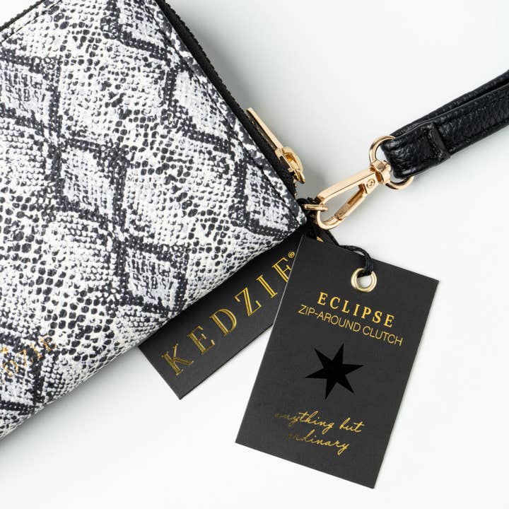 DM Merchandising - Wholesale Clutch Bag - Women's - Kedzie Patterned Eclipse Zip-Around Clutch Assortment