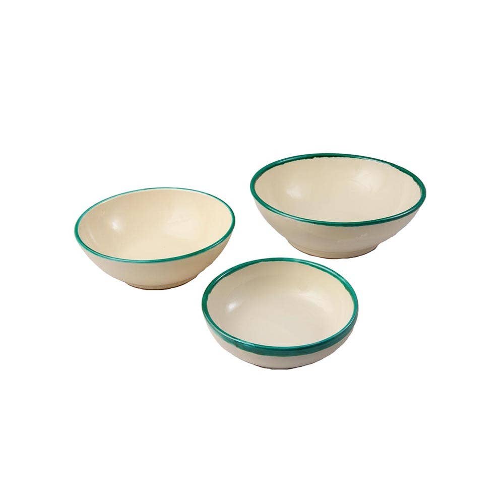 LOLIVA – Engroshandel Salattallerken – Salatskål med kant, diameter 23 cm – Edge Line0