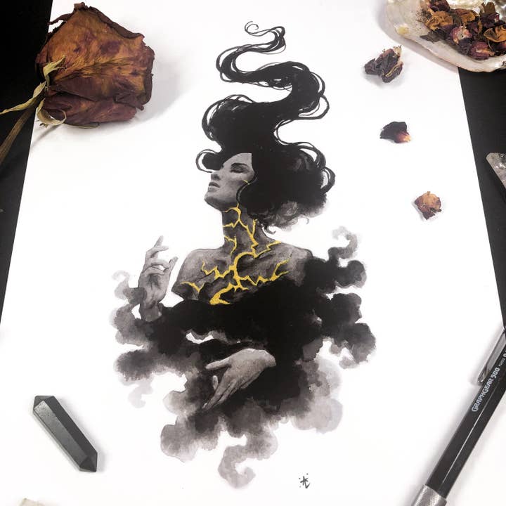 The Never Not Broken Goddess - Art Print for wholesale by The Art of Annabelle Lewis