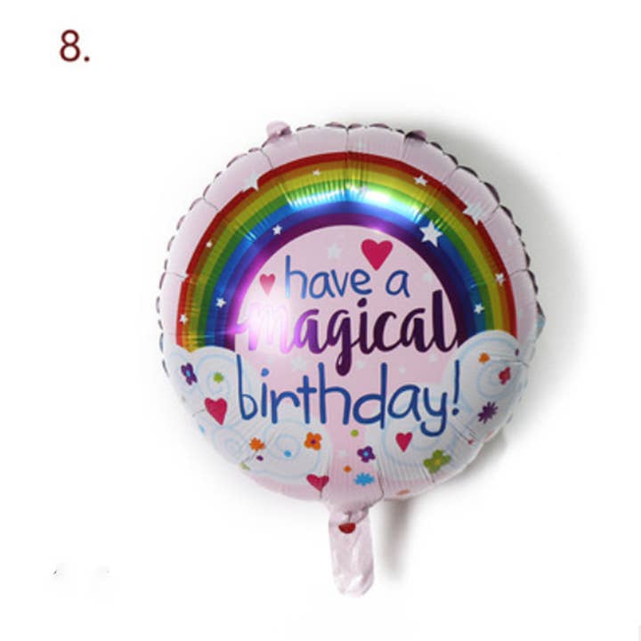 My Wholesale Warehouse - Wholesale Balloon - Generise Large 18" Inch Helium & Self Inflating Happy Birthday Foil Party Balloons with String and Straw4