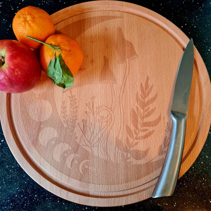 Mushroom Moon Beech Chopping Board for wholesale by Critit
