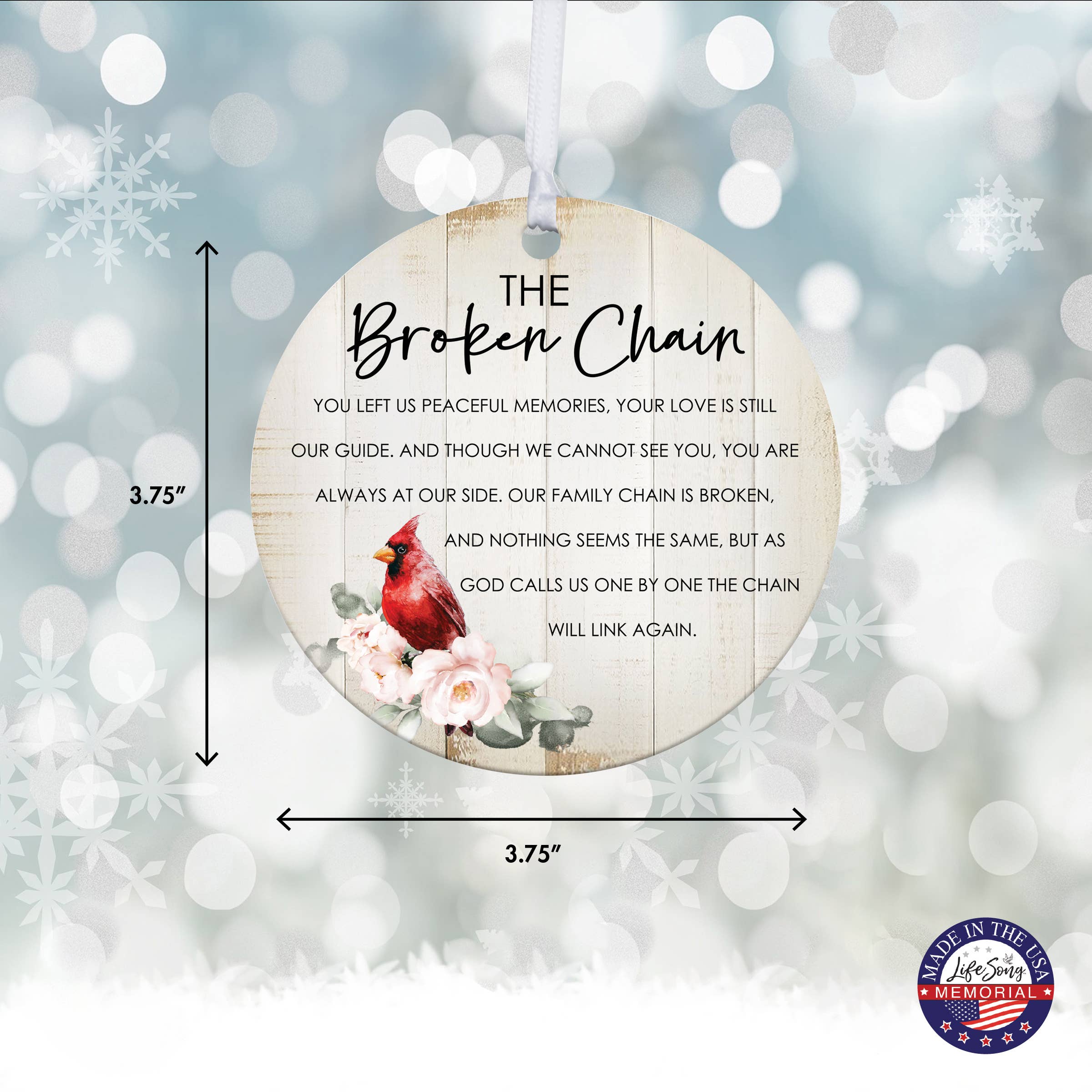 LifeSong Milestones - Wholesale Ornament - Cardinal Christmas Remembrance: The Broken Chain Ornament2