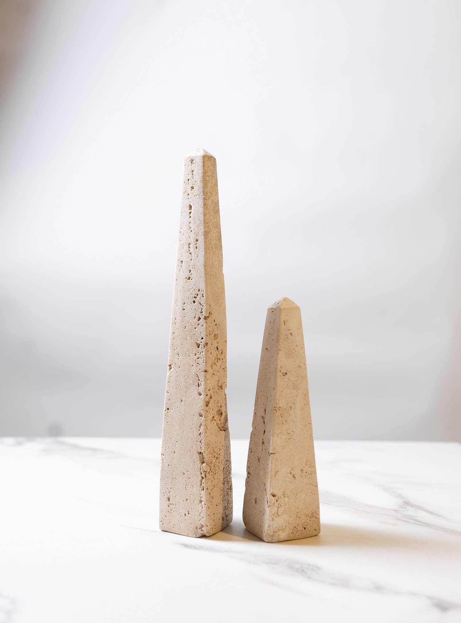 Beige Travertine Obelisk Lg. for wholesale on Faire1