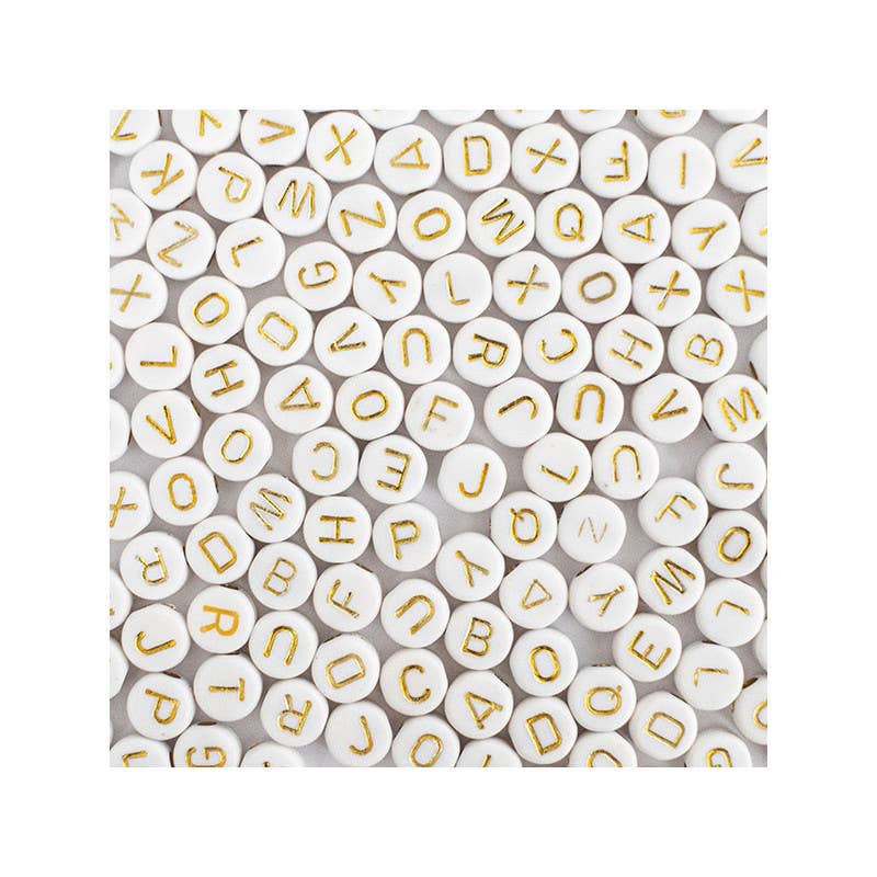 La Petite Épicerie - Wholesale Kralen - Potje letterkralen – wit1