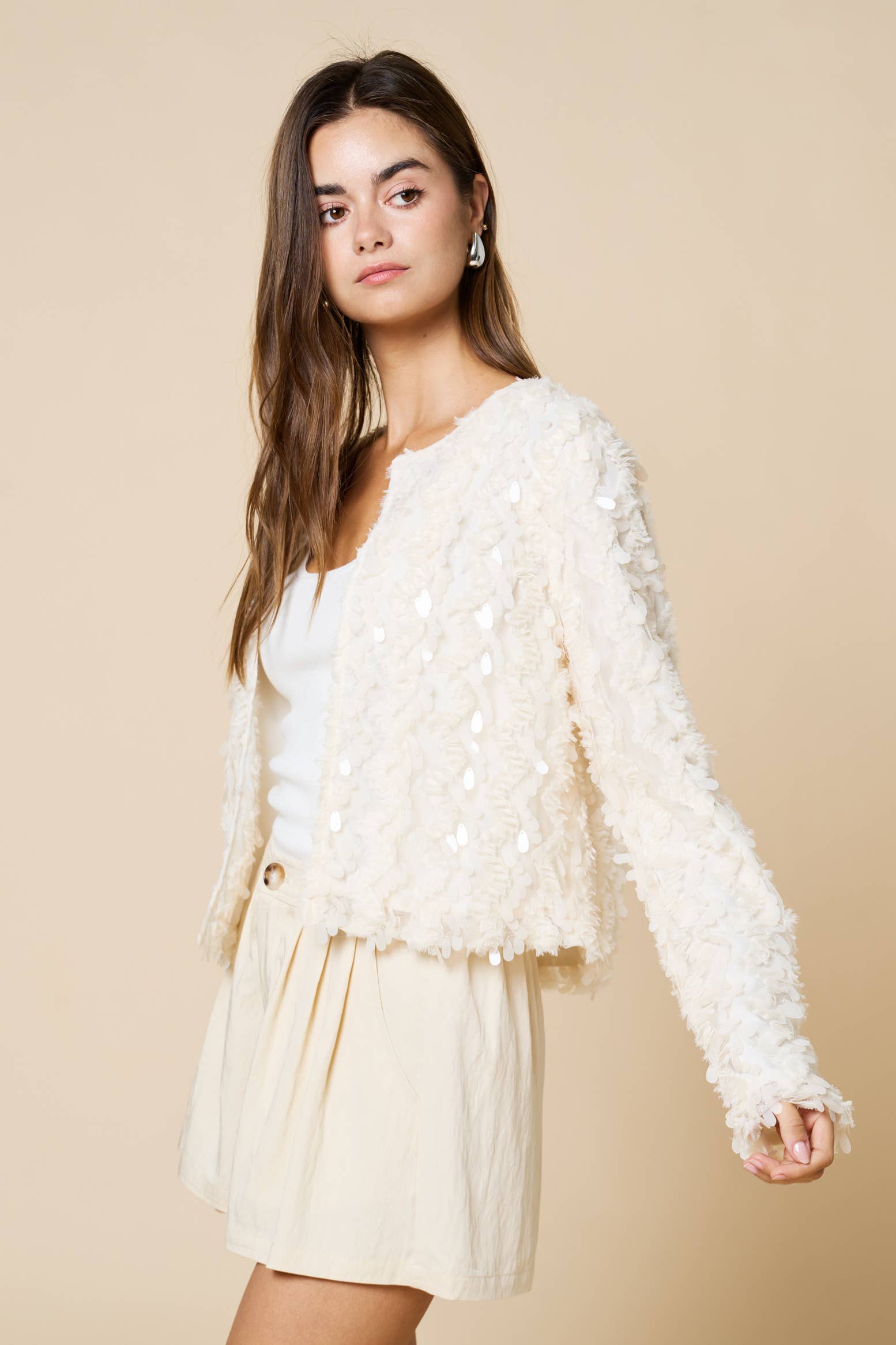 Lalavon - Vente Cardigan – femme - Cardigan ValentinenSequin2