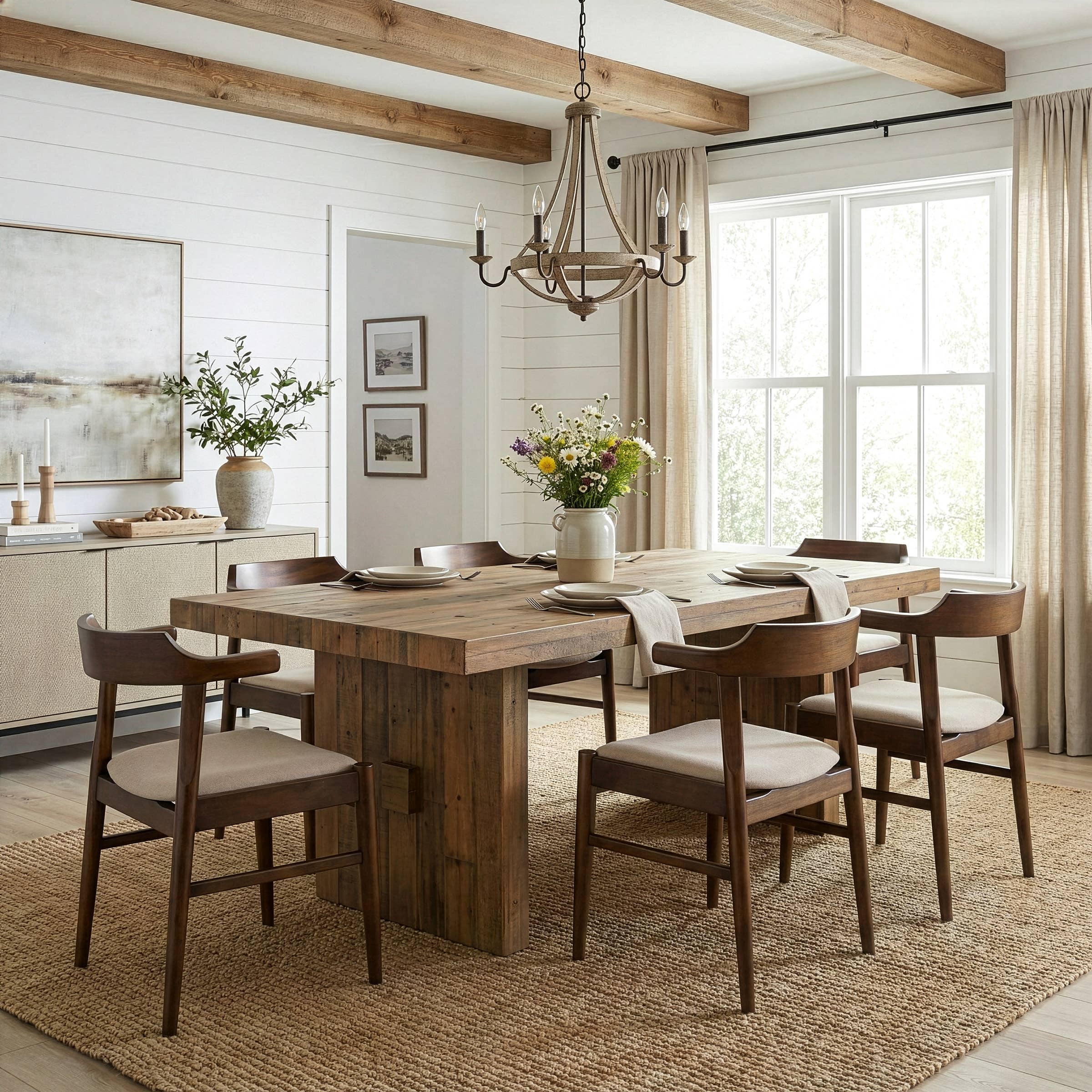 Glamour Home - Wholesale Chair - Set of 2 Atlas Retro Modern Curved Back Wood Chairs1