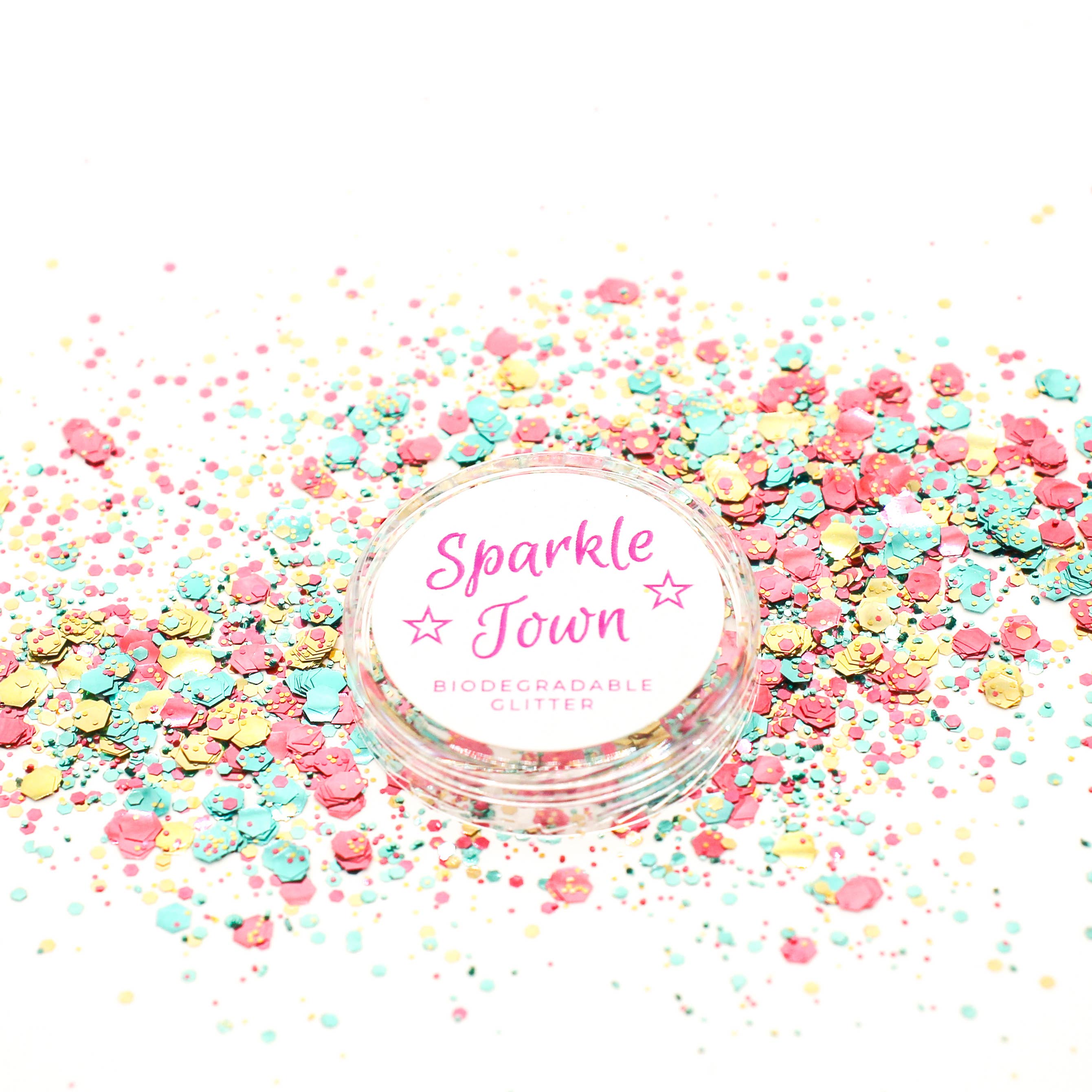 Sparkle Town – wholesale Body glitter/shimmer – Happiness Mix Biodegradable Glitter - 5ml Pot2
