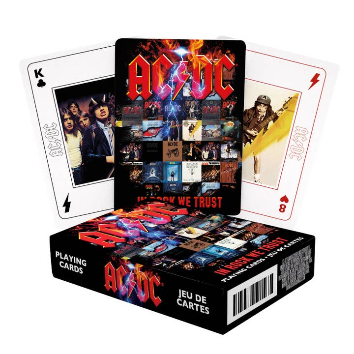 AQUARIUS, GAMAGO, ICUP, & ROCK SAWS by NMR Brands - Wholesale Playing Cards - AC/DC - In Rock We Trust Playing Cards