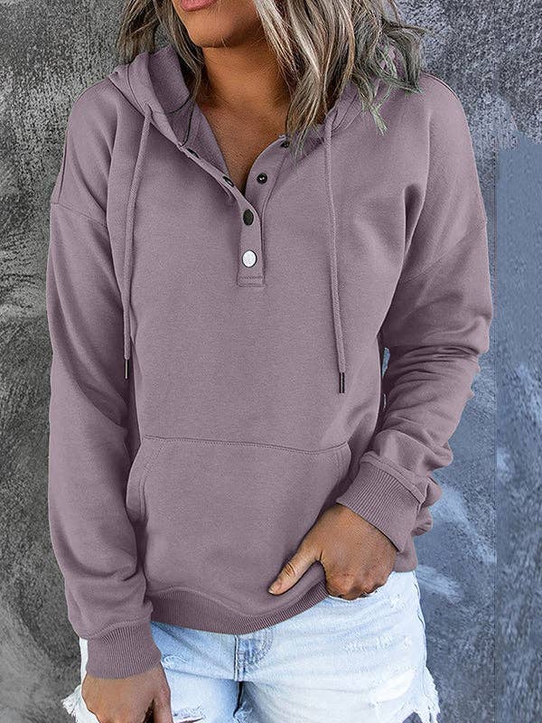 Kapuzensweatshirts mit langen Ärmeln und lockeren Kordelzugtaschen und geteilten Verbindungen für den Großhandel von VividLux