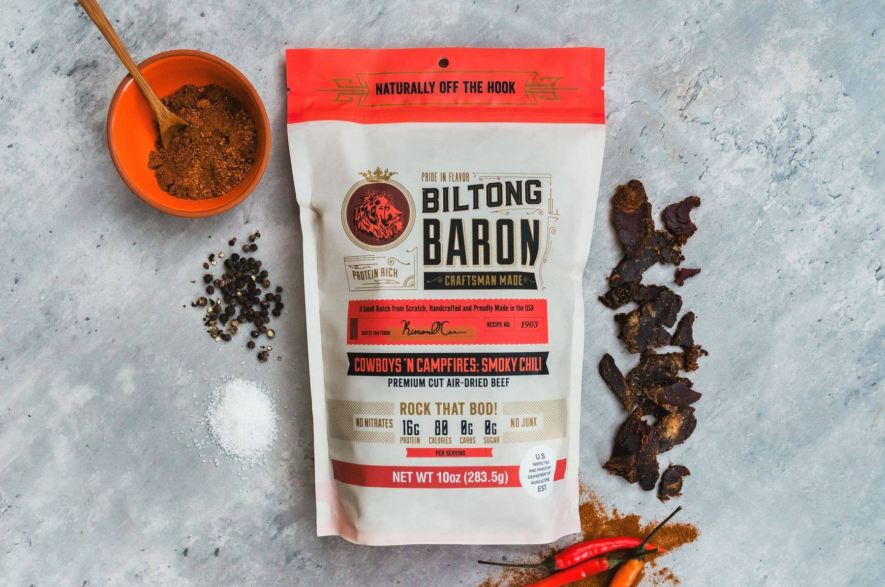 Biltong Baron - Wholesale Jerky - Biltong Baron Cowboys 'N Campfires Recipe 10oz Mega Bag3