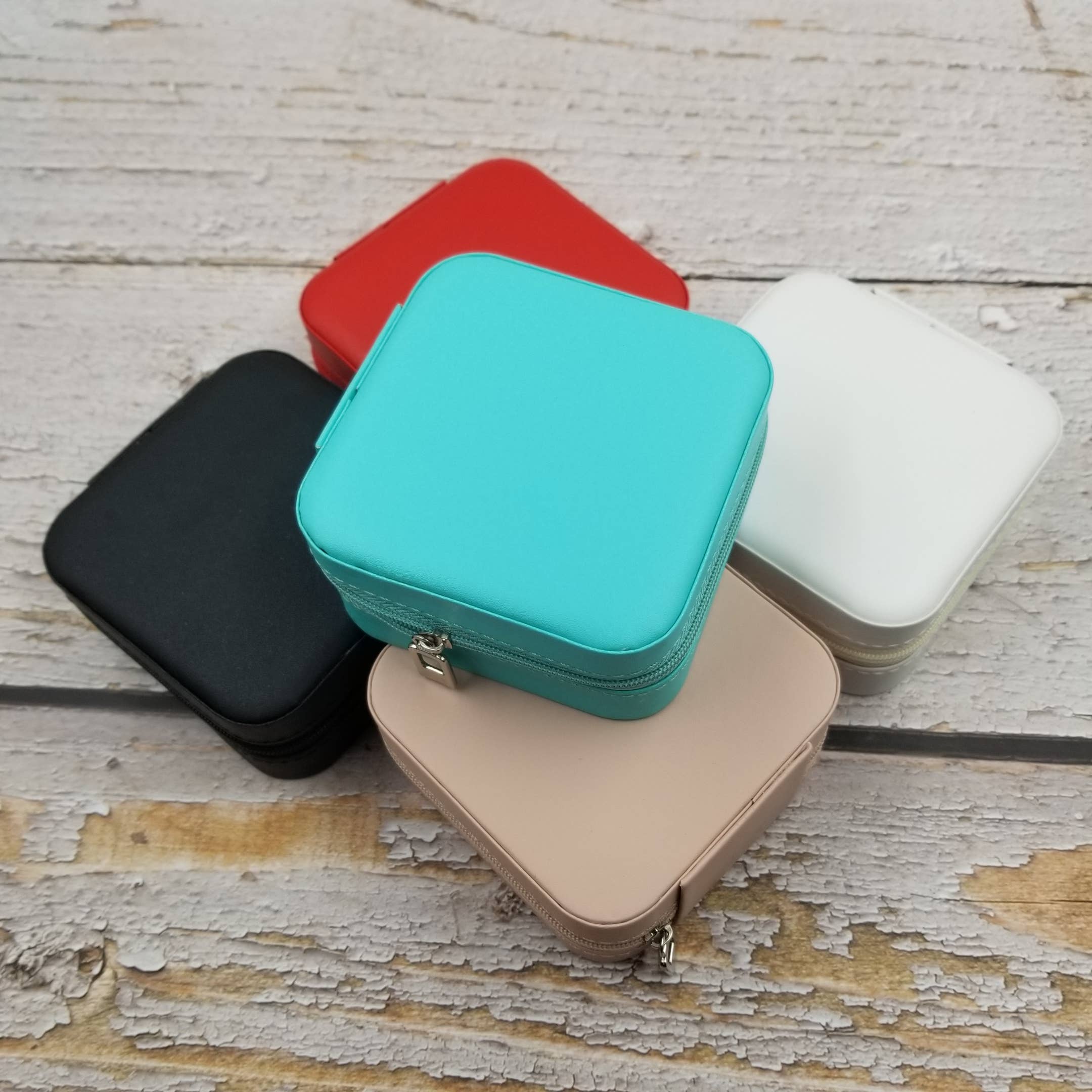 Treasure Wholesale – wholesale Jewellery box/organiser – Leather Jewelry Box With Zipper Organizer Box10