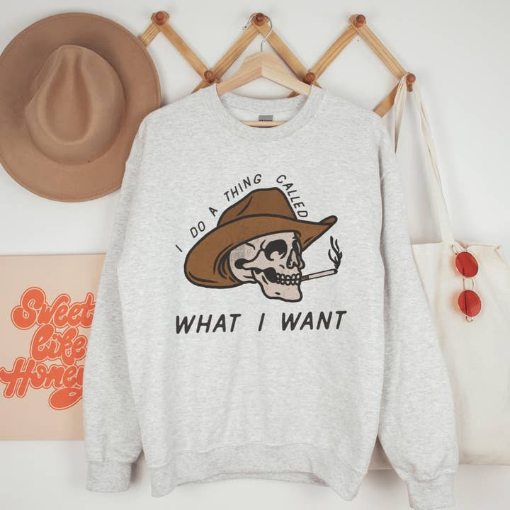 What I Want Crewneck Sweatshirt för wholesale av The Hive Boutique Wholesale
