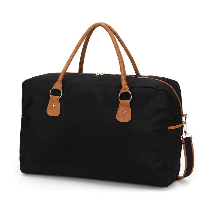 Viv&Lou - Wholesale Weekender Bag - Women's - Black Nylon Travel Bag